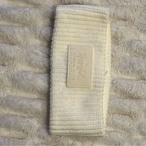 Coach Ivory Textured Headband